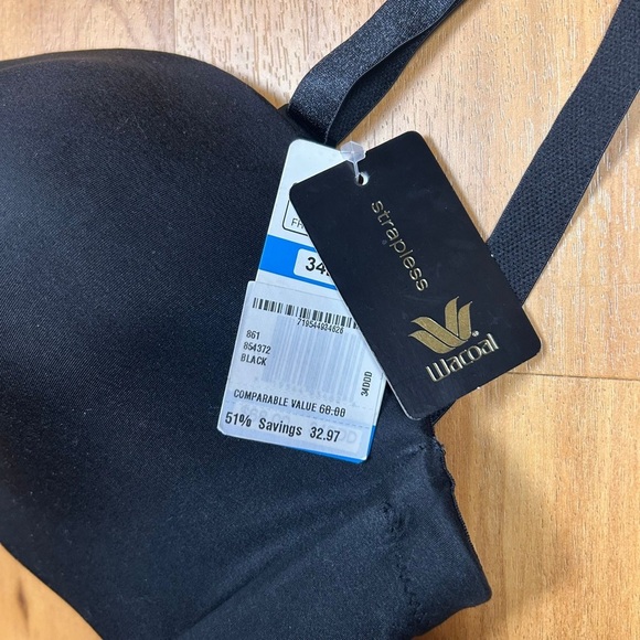 Wacoal Women’s Elegant Black Strapless Bra Size 34DDD - Picture 4 of 9